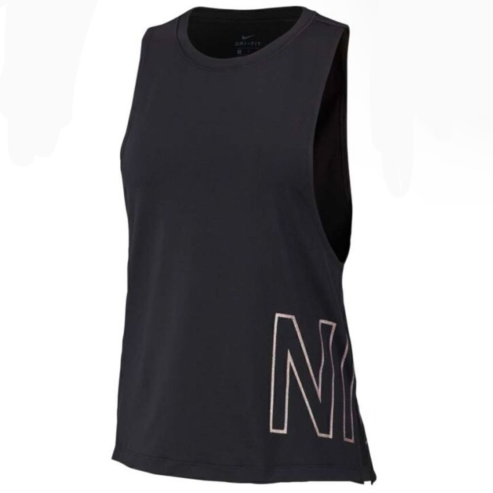 NIKE Sleeveless Logo Tank Black Women’s Size Large
